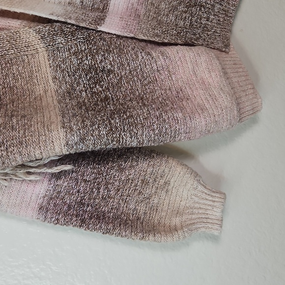 Frye & Co. Open Front Ombre Knit Cardigan Fringe Sleeve Women’s Size L - Picture 5 of 12